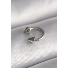 Youday Accessories 316L Çelik Gümüş Renk Halka Çivi Model Kadın Piercing