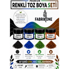 Fabrikone 4'lü Set Premium Parafin Soya Wax Toz Mum Boyası Hobi Seti - 5 cc (Siyah, Mavi, Yeşil, Turuncu) BKFAB4SMYT5G