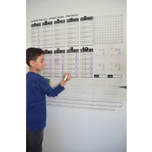 Özbience Çarpım Tablosu 100X100CM, Kalem Hediyeli, Statik Akıllı Kağıt Tahta