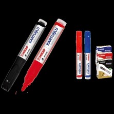 Özbience Mavi Tahta Kalemi Kartuşlu 12'li Paket, Güçlü ve Renkli Çizimler