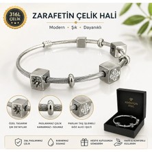 Silverline Elegance Premium Taş Detaylı Çelik Bileklik