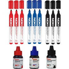 Özbience Doldurulabilir 9 Tahta Kalemi ve 30ML Mürekkep Seti, 3 Renkli, Yaratıcı Yazım