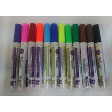 Özbience Renkli Beyaz Tahta Kalemi 12'li Set, Yüksek Kalite, Güçlü Yazım Performansı