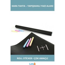 Özbience Suya Dayanıklı Yapışkan Kara Tahta Sticker 30CM x 100CM, Eğitim Için Mükemmel