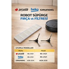 Özbience Robot Süpürge Için 2 Li Yan Fırça ve Hepa Filtre ile Temizlik Keyfi