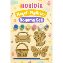 Özbience Çocuklar Için Neşeli Figürler Boyama Seti, Ahşap ve Boya Hobi Etkinliği
