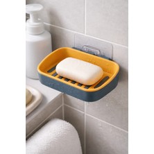Ecovibe Yapışkanlı Duvar Tipi Sabunluk – Su Giderli, Sabun Eritmeyen Pratik Banyo Düzenleyici