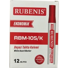 Rubenis 12'li Ekonomik Beyaz Tahta Kalemi Kırmızı Set