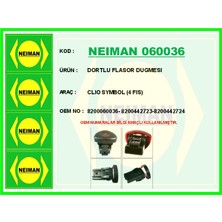 Bescher Cosmotex Dörtlü Flaşör Anahtari Clio Ii-Iii Kangoo Ii 08- Fiş