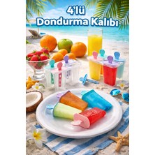 Ecovibe 4’lü Dondurma Kalıbı Bpa Free Sağlıklı Ev Yapımı Dondurma Kalıbı Pratik Popsicle Seti