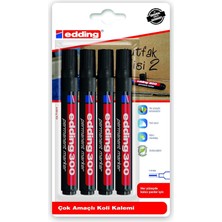 Özbience Edding Turkey ED300B401 Koli Kalemi 4'lü, Yüksek Kaliteli Yazım Aracı