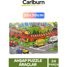 Özbience Eğitici Ahşap Puzzle Seti, 24 Parça, Zeka ve Koordinasyon Geliştirici