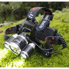 Dorasan Boruit T6 Kafa Feneri 5000 Lumens 3xcree Xm-T6+2r5 Lamba LED Kamp Lambası Orjinal/kutulu