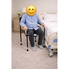 Özbience Rahat ve Ayarlanabilir Kovalı Hasta Tuvalet Sandalyesi 120 kg Kapasiteli