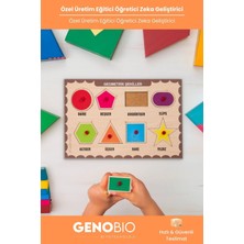 Özbience Eğitici Ahşap Geometrik Şekiller Puzzle, Zeka Geliştirici Aktivite