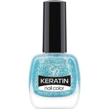 Golden Rose Keratin Nail Color Glitter - 411 - Işıltılı Oje
