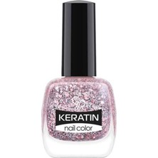 Golden Rose Keratin Nail Color Glitter - 410 - Işıltılı Oje