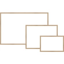 Özbience Şık Ahşap Çerçeveli Yazı Tahtası 30 x 45 Cm, Duvara Monte