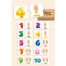 Özbience Ahşap Sayı Eşleştirme Oyunu, Bebekler Için Eğitici Puzzle