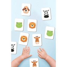 Özbience Sevimli Hayvanlar Zeka ve Hafıza Eşleştirme Ahşap Puzzle