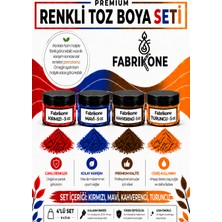 Fabrikone 4'lü Set Premium Parafin Soya Wax Toz Mum Boyası Hobi Seti - 5 cc (Kırmızı, Mavi, Kahverengi, Turuncu) BKFAB4KMKHT5G