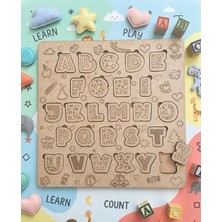 Özbience Ahşap Montessori Alfabe Bul-Tak Eğitici Puzzle Oyuncak, Çocuklar Için Öğrenme Seti
