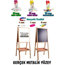 Özbience Manyetik Metalik Ahşap Yazı Tahtası Seti 3'lü, Modern ve Şık Tasarım