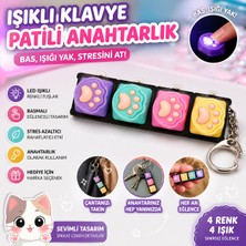 Trust Store Işıklı Klavye Patili Anahtarlık LED Işıklı Basmalı Stres Giderici Sevimli Tasarım
