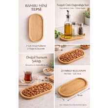 Ecovibe Bambu Mini Oval Tepsi – Kuruyemiş, Çay Yanı Sunum ve Yağlık Baharatlık Düzenleyici