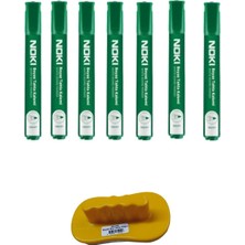 Özbience 7'li Yeşil Beyaz Tahta Kalemi Seti + Silgi, Kalem ve Silgi Seti