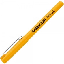 Artline 220N Super Fıne Ince Keçe Uçlu Yazı Kalemi Uç: 0.2 mm Sarı