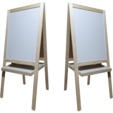 Özbience Çift Taraflı Ayaklı Yazı Tahtası, 115X50 Cm, Çocuklar Için Eğlenceli ve Pratik