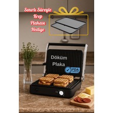 Özbience Primo Tost Makinesi 2000W, Yapışmaz Plaka, Yağ Hazneli, Termostatlı