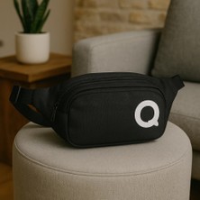Quickprep Siyah Bel Çantası | Su Geçirmez Kumaş | Unisex Spor ve Günlük Kullanım
