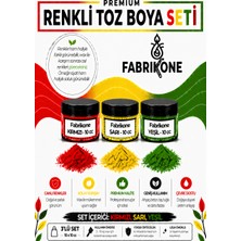 Fabrikone 3'lü Set Premium Parafin Soya Wax Toz Mum Boyası Hobi Seti - 10 cc (Kırmızı, Sarı, Yeşil) BKFAB3KSRY10G