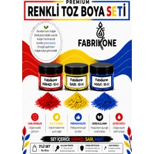 Fabrikone 3'lü Set Premium Parafin Soya Wax Toz Mum Boyası Hobi Seti - 10 cc (Kırmızı, Sarı, Mavi) BKFAB3KSRM10G