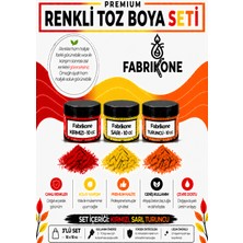 Fabrikone 3'lü Set Premium Parafin Soya Wax Toz Mum Boyası Hobi Seti - 10 cc (Kırmızı, Sarı, Turuncu) BKFAB3KSRT10G