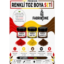 Fabrikone 3'lü Set Premium Parafin Soya Wax Toz Mum Boyası Hobi Seti - 10 cc (Kırmızı, Sarı, Kahverengi) BKFAB3KSRKH10G