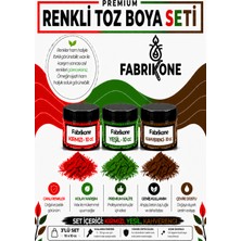 Fabrikone 3'lü Set Premium Parafin Soya Wax Toz Mum Boyası Hobi Seti - 10 cc (Kırmızı, Yeşil, Kahverengi) BKFAB3KYKH10G