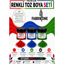 Fabrikone 3'lü Set Premium Parafin Soya Wax Toz Mum Boyası Hobi Seti - 10 cc (Kırmızı, Mavi, Yeşil) BKFAB3KMY10G