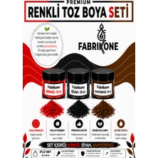 Fabrikone 3'lü Set Premium Parafin Soya Wax Toz Mum Boyası Hobi Seti - 10 cc (Kırmızı, Siyah, Kahverengi) BKFAB3KSKH10G