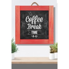 Özbience Ahşap Yazı Tahtası 30X30 Cm, Kırmızı, Duvar Dekoru, Dekoratif Ev Süsü
