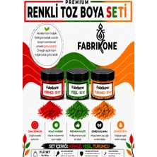 Fabrikone 3'lü Set Premium Parafin Soya Wax Toz Mum Boyası Hobi Seti - 10 cc (Kırmızı, Yeşil, Turuncu) BKFAB3KYT10G
