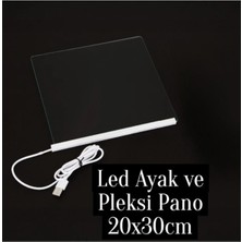 Özbience LED Işıklı Yazı Panosu 20X30 Cm, Yedek Parça Seçenekli, Parlak ve Çekici