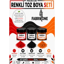 Fabrikone 3'lü Set Premium Parafin Soya Wax Toz Mum Boyası Hobi Seti - 10 cc (Kırmızı, Siyah, Turuncu) BKFAB3KST10G