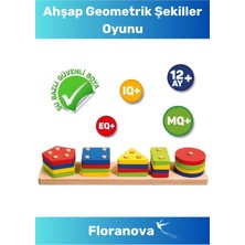Özbience Çocuklar Için Ahşap Geometrik Şekiller Eğitici Oyun Seti