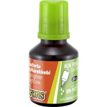 Özbience 30 ml Fosforlu Kalem Mürekkebi, Parlak Açık Yeşil Renk