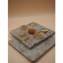Stelle Jewelry Ayarlanabilir Vintage & Modern Tasarım 6’lı Kombin Yüzük Seti