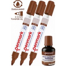 Özbience Kahverengi Yazı Tahta Kalemi 3’lü ve 30 ml Mürekkep Seti
