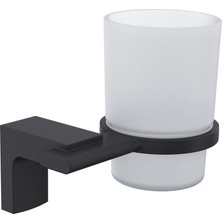 Line Bathroom Viona Diş Fırçalık (Buzlu Cam) Mat Siyah